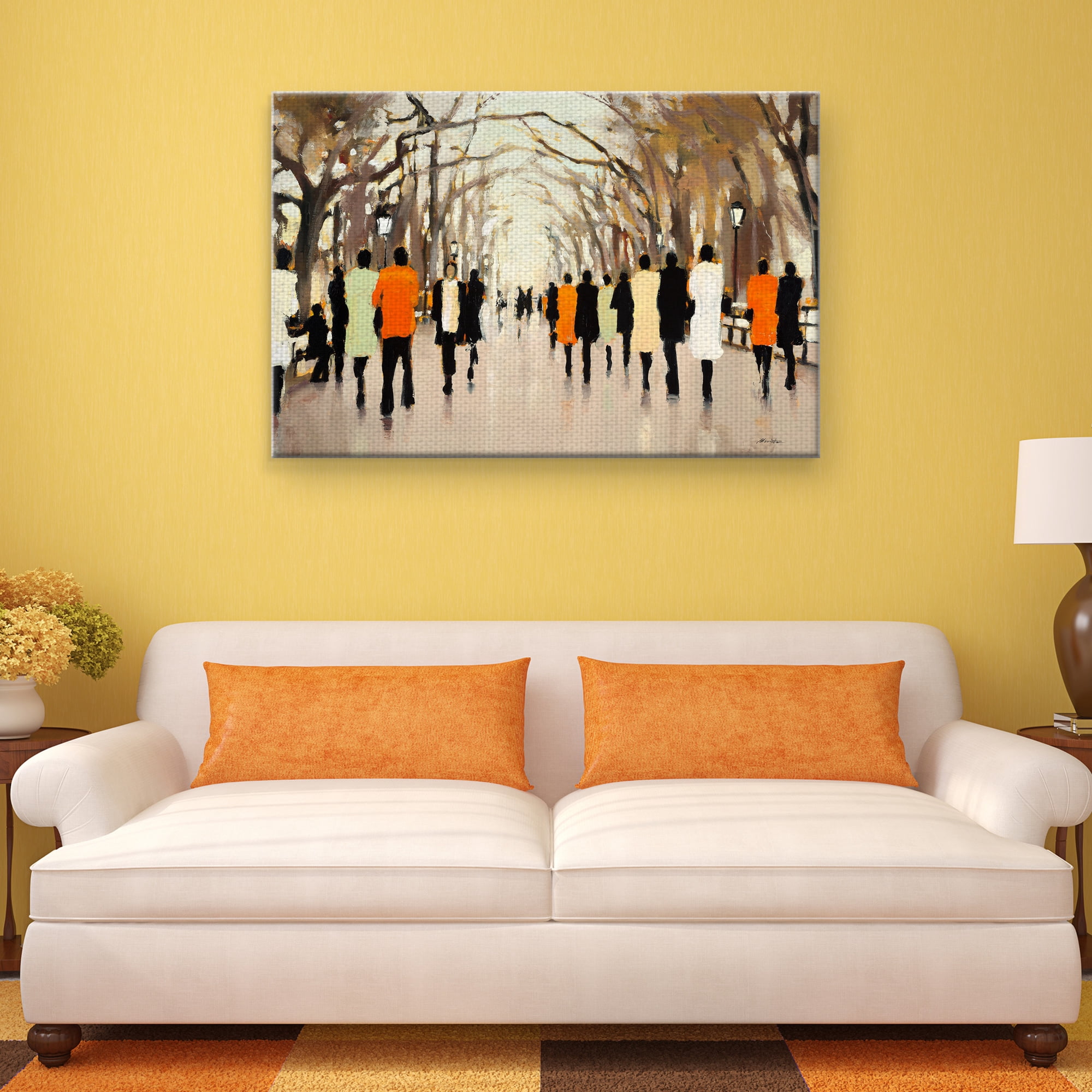 Masterpiece Art Gallery Poet Walk In The Park By Lorraine Christie Canvas Art Print 24" x 36"