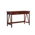 thumbnail image 4 of Linon Bureau Classique à un Tiroir en Bois de Pin Titien, Fini Brun Tabac Riche, 4 of 14