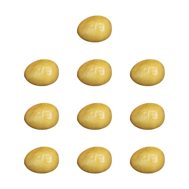 Mini Huevos de Pájaro de Ágata Cristalina de 20 Mm (Juego de 10 Unidades) | Piedras Naturales Pulidas para Huevos de Pascua | Pequeños Cristales Curativos Decorativos de 2 Cm | Incluye Bolsa de Regal