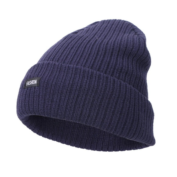 Gorro de punto Zulema para adultos cálido suave para clima frío azul