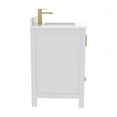 thumbnail image 6 of Ayna Decors Rooh 24 in White Bathroom Vanity Set with White Quartz Countertop | Ceramic Sink | 2 Soft Closing Doors | 1 Full Extention Soft Close Drawer | Gold Hardware, 6 of 10