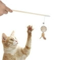 thumbnail image 3 of Cat Wooden Pet Teaser Rod Stick Con Gatito de Bolas Redondas Gatito Interactive Toys, 3 of 7