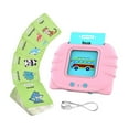 thumbnail image 1 of Estbridg 112Pcs Flash Cards Education Machine Audible Educational Electronic Toy Talking Pink English Version, 1 of 8