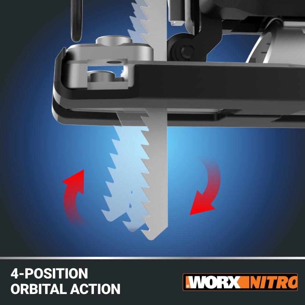 Worx Nitro WX542L.9 20V Power Share Cordless Jigsaw with Brushless Motor (Tool Only)