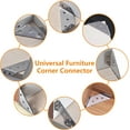 thumbnail image 6 of Furniture Corner Brackets Connector:Corner Bracket,Corner Brace,2024 New Universal Furniture Corner Connector,for Cabinet, Closet, Furniture,Stainless Steel Corner Brace (10pcs), 6 of 6