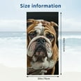 thumbnail image 3 of PHYHOO Sand Free Quick Dry Towel Oversized English-Bulldog Travel Towel Bath Towel Compact Towel Blanket for Women Men Camping Swim Sports 30x60in, 3 of 8