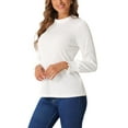 thumbnail image 4 of TOP DE MANGA LARGA CON CUELLO ALTO Y PUÑO RIZADO DE MUJERES INSPIRE CHIC, 4 of 6