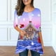 thumbnail image 1 of Puntoco Moda Mujer Cuello Redondo Manga Larga Estampado Casual Camiseta Blusa Puntoco Puntoco-1931, 1 of 5