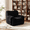 Black + Chenille, variant on EHANCIS Boneless Modern Accent Chair, 42" Wide Upholstered Oversized Armchair with Deep Seat, Comfy Reading Lounge Chair for Living Room, Orange