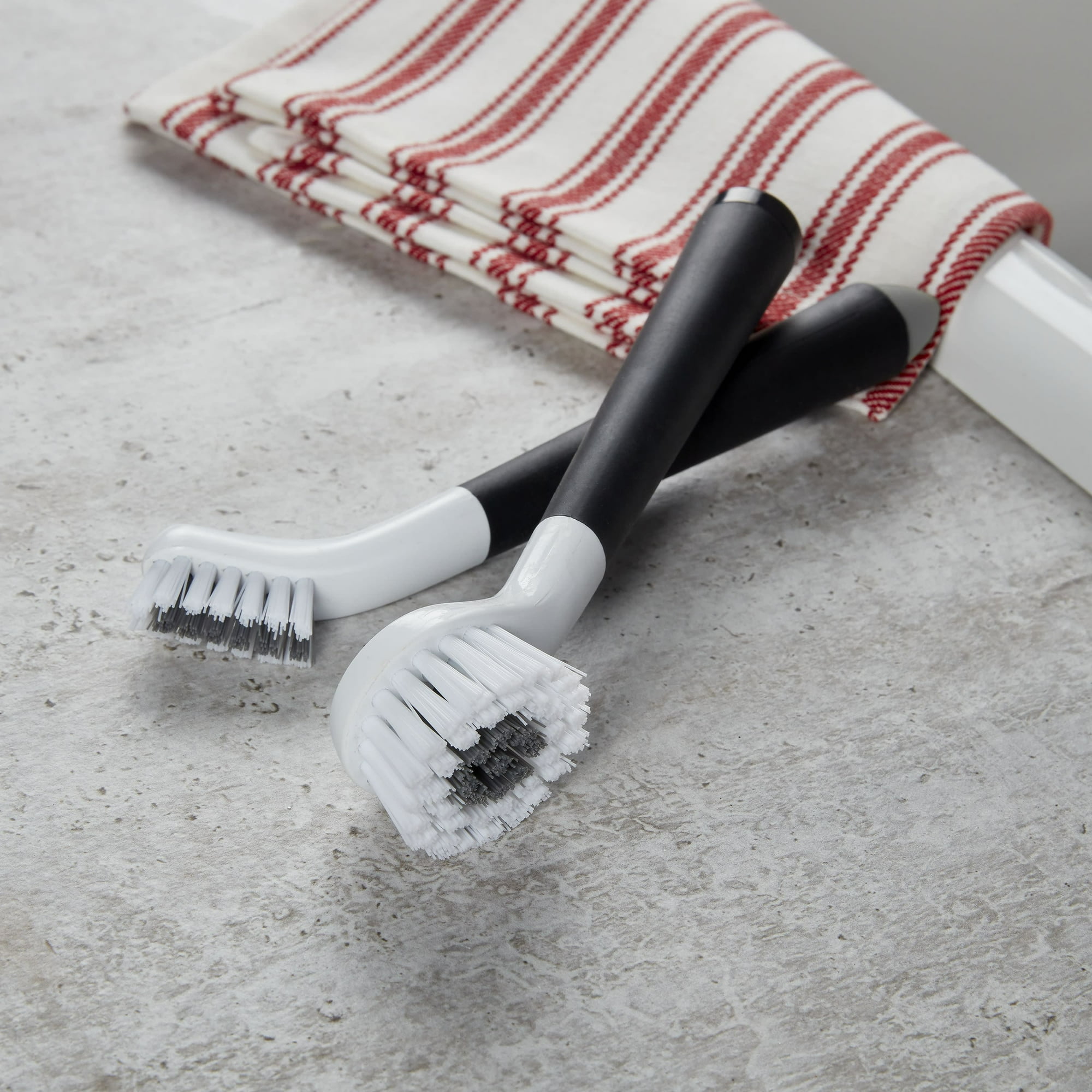 KitchenAid 2-Piece Dish Brush and Gadget Cleaning Brush, Black