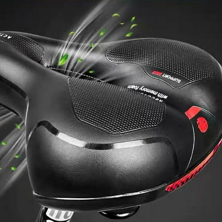 Extra wide comfort saddle bicycle seat pad soft padded mountain bike gel sales saddle
