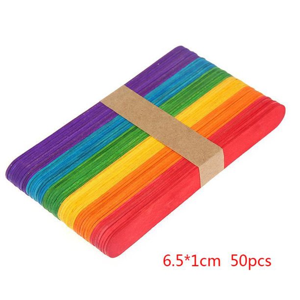 Wooden MultiPurpose Popsicle Sticks Craft ICES Ice Cream Wax Waxing
