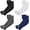4 Pairs: Black + White + Dark Grey + Navy Blue, variant on UV Sun Protection Arm Sleeves with Thumb Hole for Men Women Youth, Cooling Sleeve to Cover Tattoo, Mid-Compression