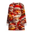 thumbnail image 5 of Frostluinai Ugly Christmas Sweatshirts Women Crew Neck Long Sleeve Santa Cluas Pullover with Pocket Womens Gifts for Christmas, 5 of 5