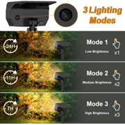 Solar Spot Lights Outdoor, [8 Pack/76 LED] 2-in-1 Solar Landscape Spotlights, 3 Modes IP65 Waterproof Dusk to Dawn Solar Powered Flood Wall Lights for Outside Yard Garden Pathway(Warm White)