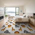 thumbnail image 3 of ODIKA Educational Creature Alphabet Grid With Cheerful Zoo Animal Graphics Low Profile Flatwoven for Great Room, Indoor Open Concept, Large Living, 3 of 7
