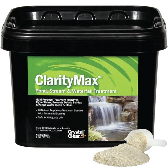 CrystalClear ClarityMax Pond Bacteria Cleaner, Clears Cloudy Koi Pond Water, 25 lbs