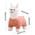 thumbnail image 3 of Chanana Llama-Shaped Footstool with Fleece Cover, Kids Seat/Footrest for Living Room, Pink, 3 of 9