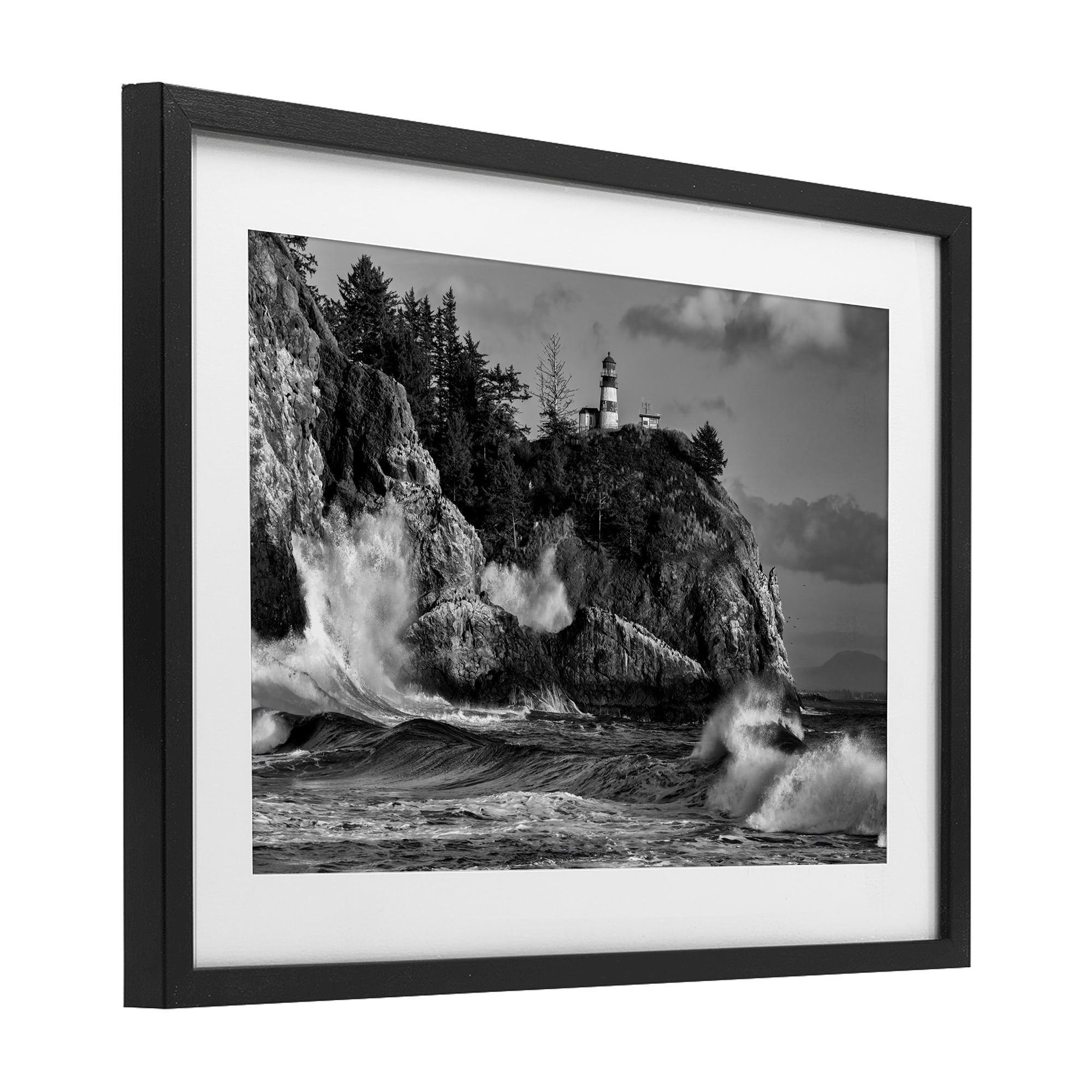 Stupell Industries Rising Tide at Cape Black Framed Print Under Glass, design by Rick Berk