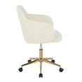 thumbnail image 4 of LumiSource Gold Metal, Cream Fabric Boyne Office Chair, 4 of 6