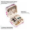 thumbnail image 2 of Pink Monkey Travel Portable Square Jewelry Box with Necklace Organizer, Earring Organizer, and Display Case - Ideal for Rings, Earrings, Necklaces, Bracelets, and More - Suitable for Girls and Women, 2 of 6