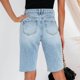 thumbnail image 4 of Pantalones Cortos De Talle Medio,Pantalones Ajustados Para Mujer Pantalones Cortos Azules De Talle Medio Pantalones Cortos Con Agujeros Desgastados Diseño A Prueba De Futuro, 4 of 8
