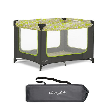 UPC: 0640522772612 | Dream on Me Zodiak Portable Playard with Carry Bag & Shoulder Strap Grey/Green Unisex