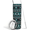 thumbnail image 1 of Green Irish Shamrocks Tumbler with Lid and Straw，St. Patrick''s Vacuum Insulated Tumbler With StrawTumbler, 20 oz Stainless Steel Tumbler, 1 of 6
