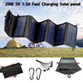 thumbnail image 2 of Cargador de panel solar portátil, bolsa de carga solar USB de 20 W para acampar, caminar y actividades al aire libre, 2 of 4
