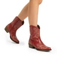 thumbnail image 5 of DREAM PAIRS Women's Cowboy Cowgirl Western Ankle Boots Low Chunky Heels Square Toe Fall Short Booties Shoes, 5 of 5