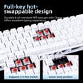 thumbnail image 4 of 61 Keys Mechanical Keyboard, 60% Layout, Hollow Shell in 6 Colors, RGB Backlit, Full N-Key Rollover, Hot-Swappable Linear Red Switch, Backlit PBT Keycaps, 4 of 9
