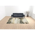 thumbnail image 2 of HomeRoots 508579 10 x 13 ft. Gray Gold Beige Black & Brown Abstract Power Loom Stain Resistant Rectangle Area Rug, 2 of 5
