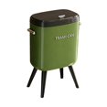 thumbnail image 2 of Cubo de basura con patas y tapa sellada, papelera estrecha para cocina Verde, 2 of 9