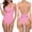 Pink, variant on HXWCHs Long torso Swimwears One - Women Fashion Letter Print Piece Swimsuit Bathing Sleeveless Backless Swimsuit - L Blue