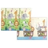 Dream On Me Play Time Reversible Baby Play Mat Foldable Extra Large Thick Foam Crawling Playmats for Toddlers Waterproof Portable Playmat Yoga/Picnic/Game Mat Indoor/Outdoor, Happy Animals Footprint