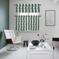 thumbnail image 5 of Rugby Sport Kitchen Curtains Valances and Tiers Set of 3 Vintage Dark Green White Striped Classic Abstract Tier Curtains and Valance with Rod Pocket for Small Windows, 27.5"x36", 5 of 9