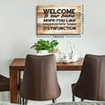 thumbnail image 5 of Funny Signs for Home Decor Humorous Wall Signs Quotes Picture Canvas Wall Art for Living Room Funny Kitchen Pictures Wall Decor Retro Welcome Signs Poster Party Artwork Dining Room Decorations 12x16", 5 of 6