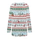 thumbnail image 5 of Camiseta de manga larga con cuello redondo y estampado navideño para mujer Pompotops qwe24266, 5 of 5