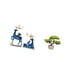 thumbnail image 5 of Escultura de ciervo, estatua de reno, figura de bonsái artificial, árbol de resina, planta artificial, adorno artesanal, decoración de escritorio mode, 5 of 8