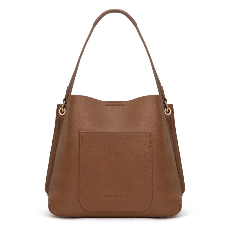 Montana West Hobo Purse for Women Bucket Shoulder Bag with Crossbody Strap, Dark Brown