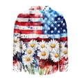 thumbnail image 4 of SELONE Fourth of July Print Women Button down Shirt Stripe Tops Collared Long Sleeve Wear Patriotic Graphic Clothes, 4 of 5