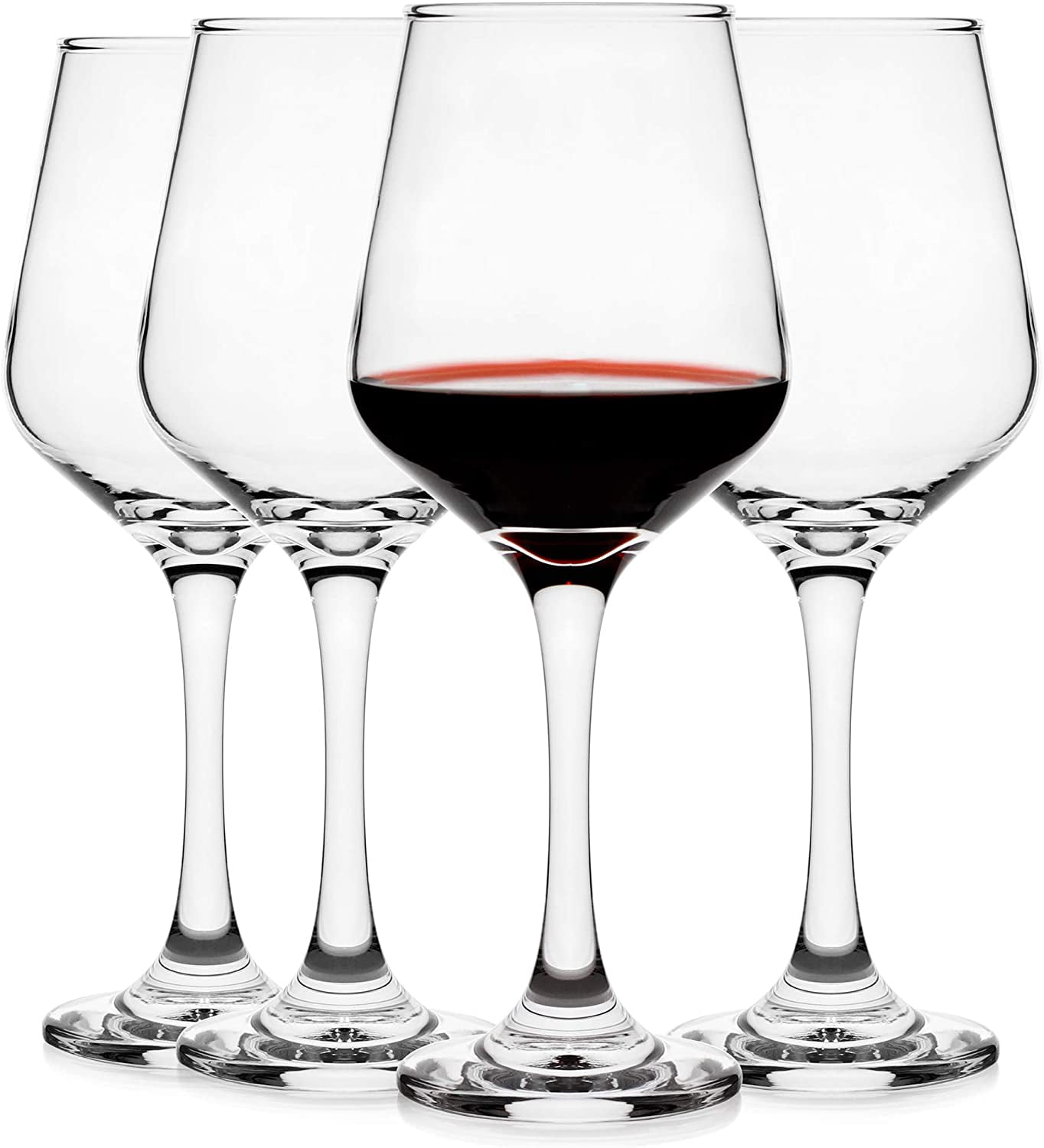 LUXU Wine Glasses Set of 4,Universal Red Wine Glasses,15 Fluid Ounce