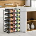 thumbnail image 7 of 2 pack Can Organizer for Pantry Stackable, Stacking Can Storage Dispensers Small Space Holds up to 36 Cans for Pantry, Kitchen, Cabinet Black, 7 of 7