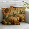 thumbnail image 3 of Welcome Soft Pillow Cover Elegant Outdoor Pillow Cushion Case Fall Flower Pumpkin Sunflower SquarePillowcases for Home Decor Office Home Gallery, 3 of 5