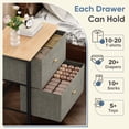 thumbnail image 5 of CONCETTA 2-Drawer Fabric Storage Dresser, Nightstand for Bedroom, Closet, Storage Furniture for Adults, Dark Green, 5 of 7