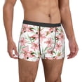 thumbnail image 4 of Cauagu Lilies Flowers Print Boxer Briefs for Men,Comfortable Breathable Men's Underwear Moisture Wicking Underpants -Large, 4 of 8