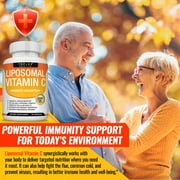 Toplux Liposomal Vitamin C 2100mg - Immune Support Supplement High Absorption Fat Soluble Vit C 60 Count 2 Pack