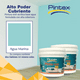 thumbnail image 2 of PINTEX 2 Pack Pintura para Pared Vinil-Acrílica | Fácil Aplicación, Alta Cobertura y Resistente a la Lluvia | Pintura Acrilica para Interiores Exteriores Mate | 3.8 L c/u | Color Aproximado al Real, 2 of 8