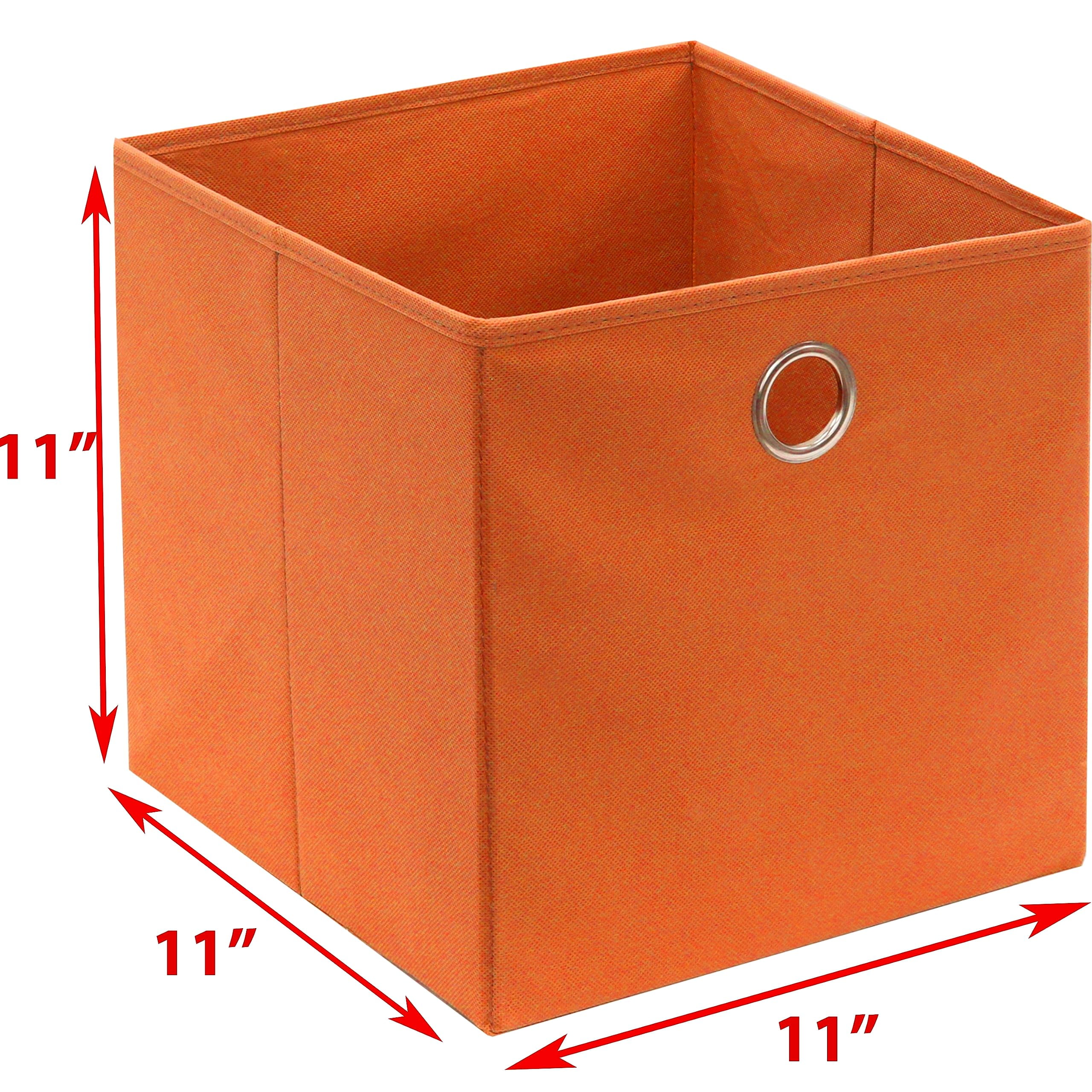 Foldable Storage Bins Basket Cube Organizer with Dual Handles and Window Pocket - 6 Pack Red Barrel Studio Color: Gray