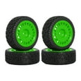 thumbnail image 4 of Bunblic 4 Pieces 1:10 RC Car Wheel Tires Replacement Easy to Install RC Modification Accessory Spare Parts Accessory DIY Accessories green, 4 of 8